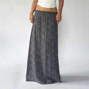 90's Maxi Skirt Floral Low Waisted XL